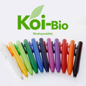 kbi-son, Boligrafo publicitario de plástico biodegradable modelo Koi Bio Sólida. Tinta Negra