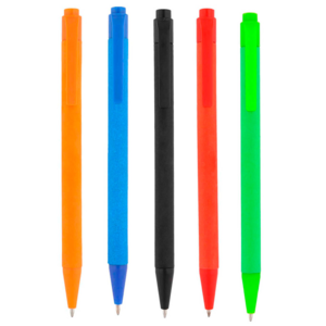 BP-5265C, Bolígrafo de cartón de colores con clip de plástico.