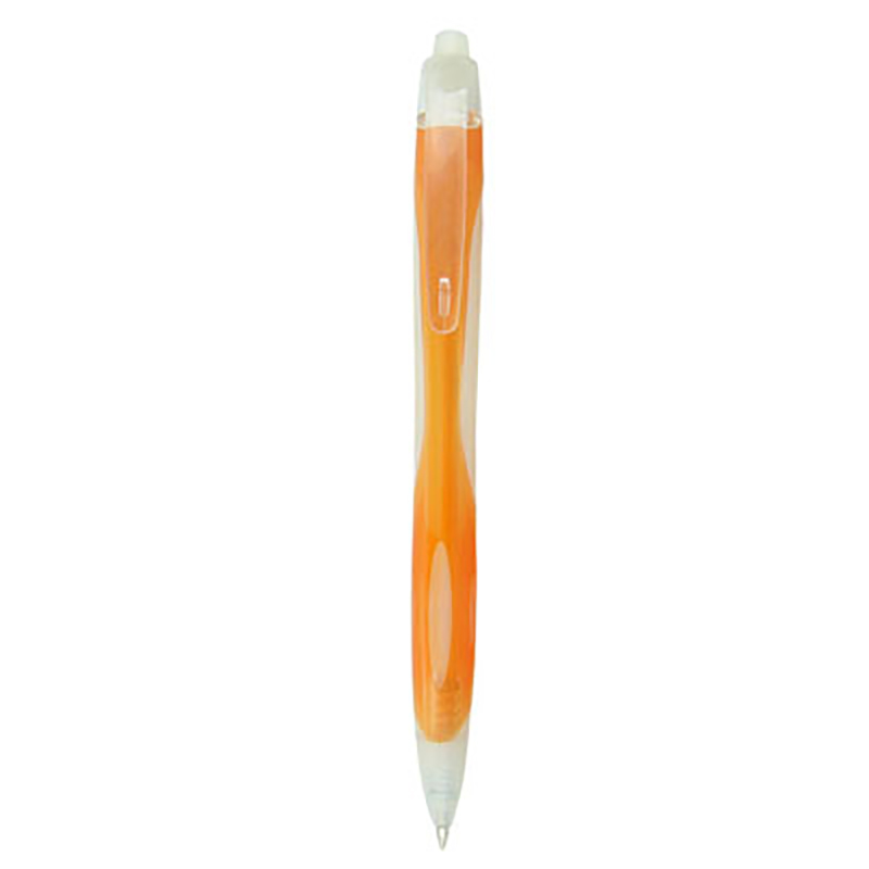 fus-mlk, Boligrafo de plastico modelo fusion blanco en colores verde,naranja,humo,azul,rojo