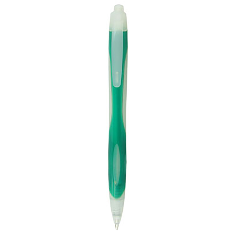 fus-mlk, Boligrafo de plastico modelo fusion blanco en colores verde,naranja,humo,azul,rojo